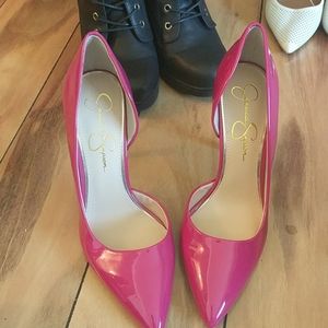 Jessica Simpson pink pumps